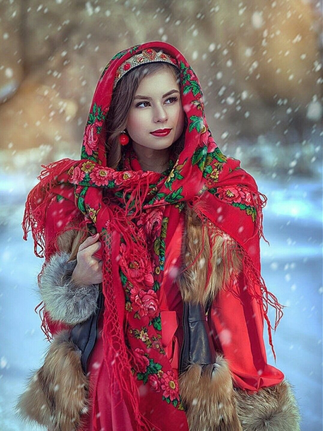 Beautiful girl Women in Slavic costumes in Rajshahi