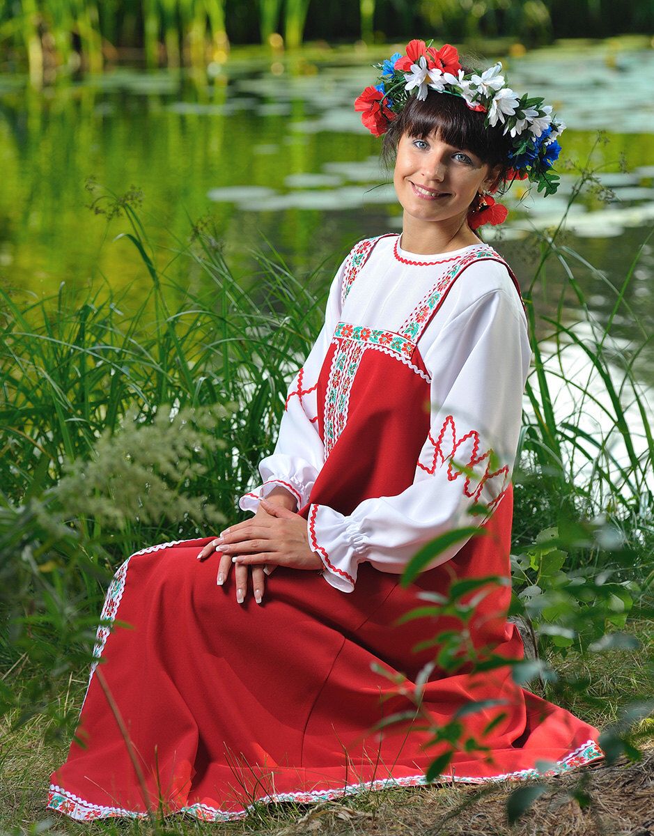Beautiful girl Girls in Slavic costumes in Rajshahi